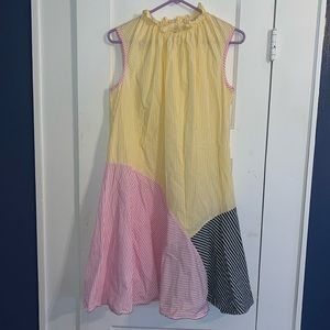 Mia striped panelled dress